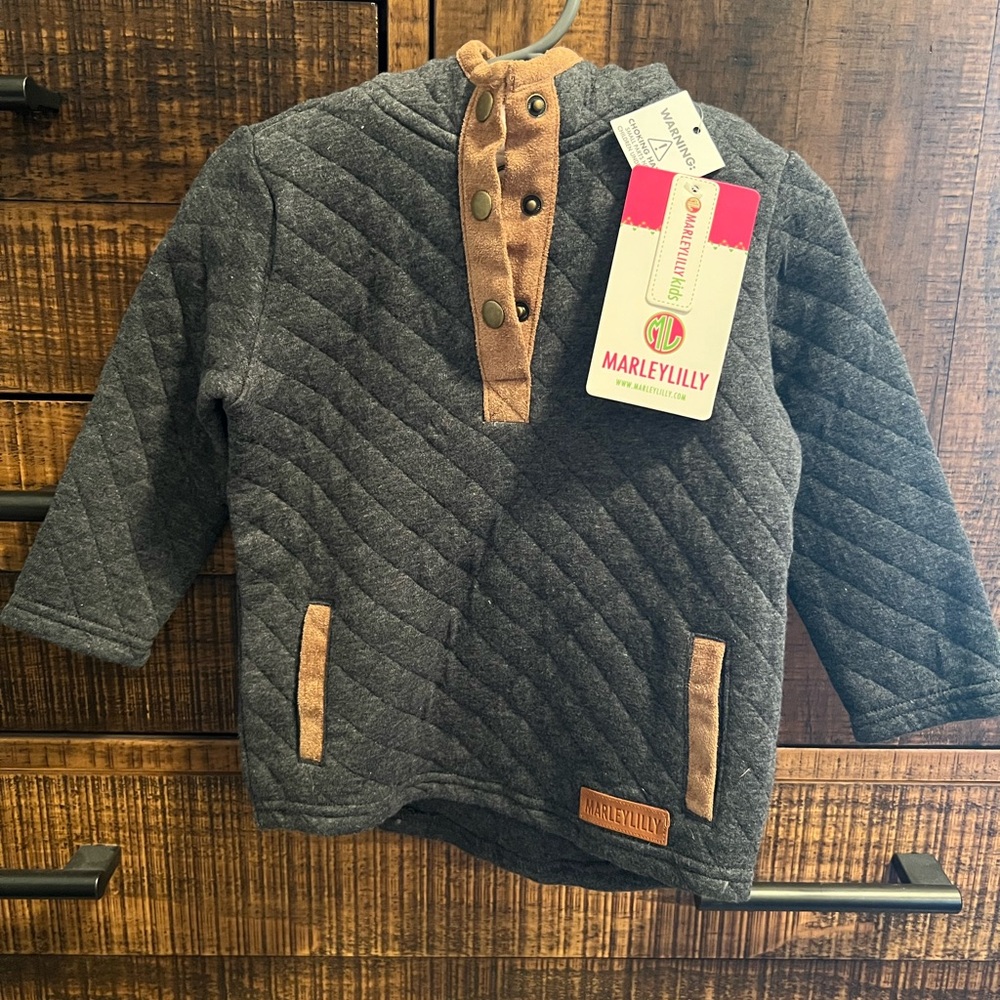 Marleylilly Kids Gray Quilted Sweatshirt